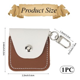 CALFOVERA Tragbarer Schmuckbeutel Aus PU Leder Für Unterwegs Brown Weißer Ringhalter Aus Leder Schlüsselanhänger Ring Aufbewahrungstasche Hochzeits Organizer Mit Metallverschluss Für Verlobung
