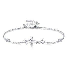 YAFEINI Hammerhead Shark Bracelet 925 Sterling Silver Shark Bracelet Jewelry for Women