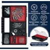 PECZEKO Assortment Box with Removable Red Compartments Ideal for Small