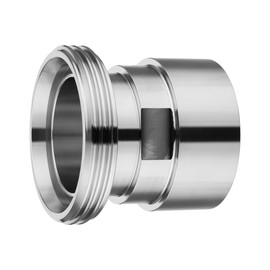 REKUBIK IBC Stainless Steel Adaptor S60 x 6 - Milk Pipe Thread Connector DIN11851 (SS316L) Size DN 32 (Rd 58 x 1/6 Inch)