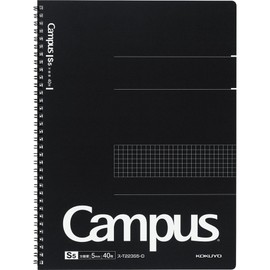 Kokuyo Campus notebook grid ruled Twin Ring A4 40 sheets scan -T223S5-D