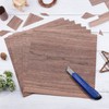 BENECREAT 8 Sheets Walnut Wood Sheet, 11.8x11.8inch Square Hardwood Veneer