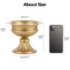 Metal Vases for Table Centerpieces, Hewory Gold Compote Pedestal Vase