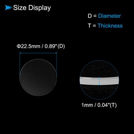 CoCud Watch Crystal Len Glass, 22.5mm Dia. 1mm Thicken, Sapphire Flat Round Face Crystals Replacement Lens Clear - (Applications: for Watchmaker Repair Electronic Mechanical Watches)