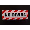 (2 Pack) No Diving Vinyl Stickers Decals 10" X 3.5"