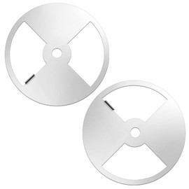 2 Pieces Smoker Pinwheel 4 Inch BBQ Air Damper Stainless Steel Grill Vent Damper Replacement BBQ Vent BBQ Smoker Supply