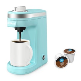 CHULUX Mini Coffee Maker for K Capsule, Single Serve Coffee Maker for One Cup Americano, Lightweight Pod Coffee Machine, Aqua