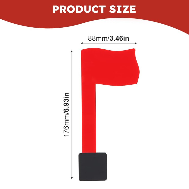 Mailbox Flag Replacement Kit, Self Adhesive Red Mail Flag No