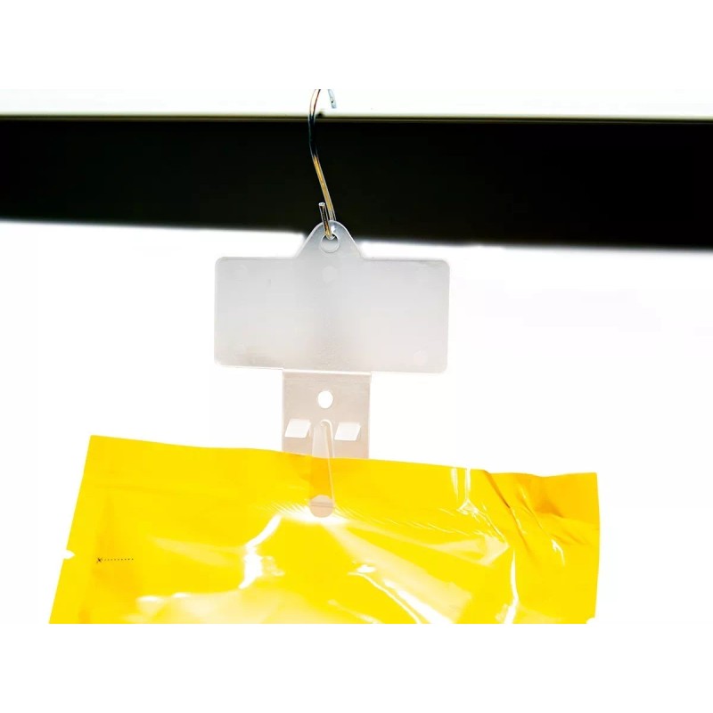 Exhivit Tira De Impulso Plastica Exhibidor C/gancho Metalico 20p Kit