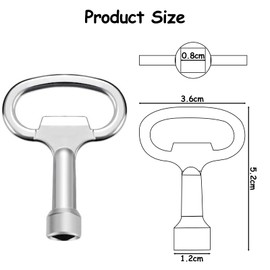 Tarocat Set of 4 square keys, mandrel key, square key, 8 mm, bleed key, heating key, heater bleed key for gas, water meter box, universal key angle