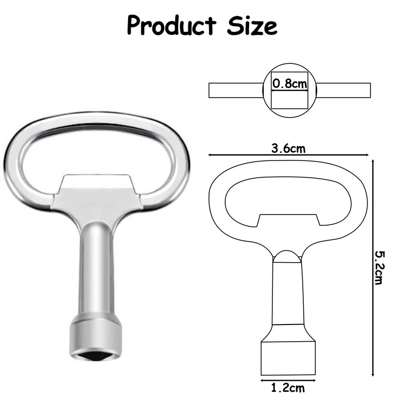 Tarocat Set of 4 square keys, mandrel key, square key,