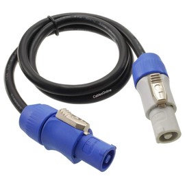 CablesOnline, 3ft. 16AWG Stage Lighting Fixture PowerCon-Compatible Power-Through Jumper Cable, PC-KA603