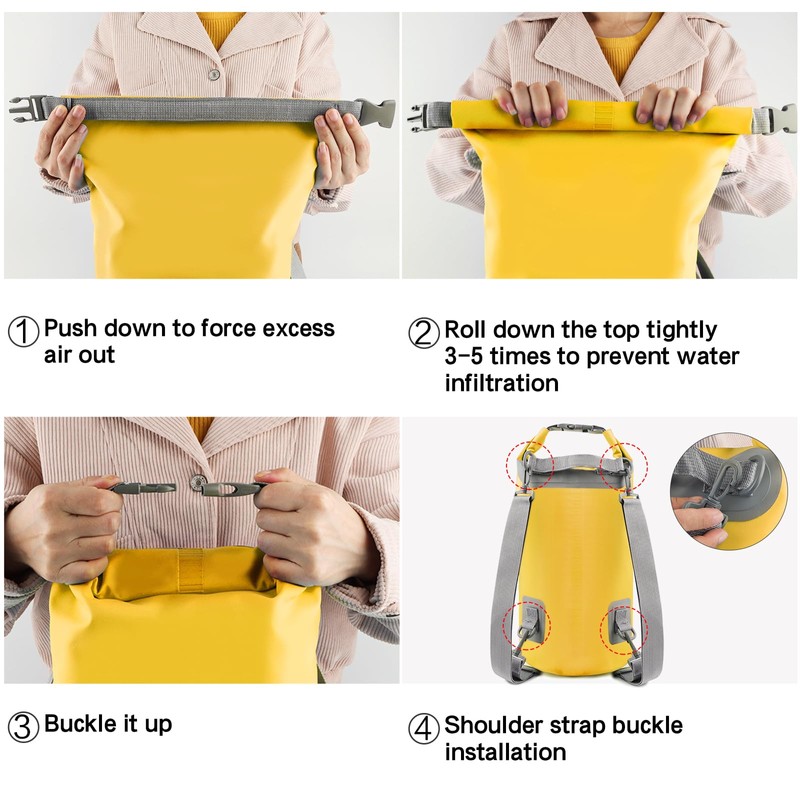 Artmitz 10L Waterproof Dry Bag for Kayaking Swimming Boating Camping