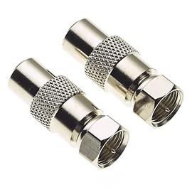 F Type Male Plug To PAL Male Plug, Coaxial TV Antenna Cable Connector, F Plug To PAL Adaptor, Ideal For TV, Pack Of 2