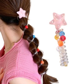 EZ PEACH (Pink02) Women's Hair Accessory, Star, Popular, Wire Pony Hair Wire, Arrangement Wire, Hairband, Mature Style, Simple, Stylish, Thin, Arrangable, Children's Cord, Stylish