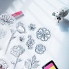 Spring Floral Flower Clear Stamps Silicone Stamp Cards with Sentiments,