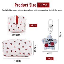 1 Cute Makeup Bag and 1 Star Hanging Decoration, Portable Storage Bag, Large-Capacity Storage Bag, Travel Accessories.