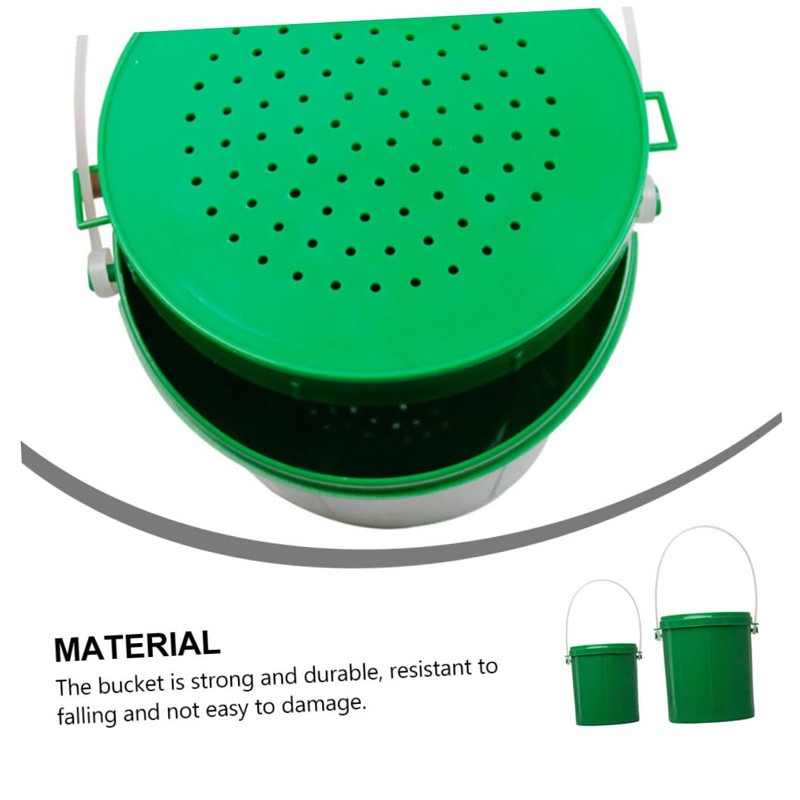 BESPORTBLE 2sets Plastic Fishing Bucket Container Handle Bait Cooler for