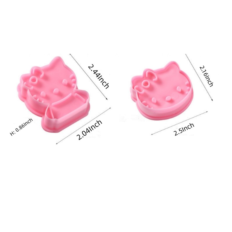 Cute Kitty Cookie Cutter, 4-Piece Cookie Cutter Set with Embossing