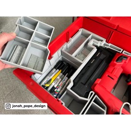 Jonah Pope Design Milwaukee Packout Tool Box Drawer Insert for M18 Brad Nailer (Insert Only) - Blue