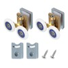 sourcing map 2 Pcs 26mm Double Shower Door Rollers Copper