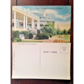 Skytop Lodge "High in the Poconos" Skytop PA. "Porch" view Postcard Ships Free!!