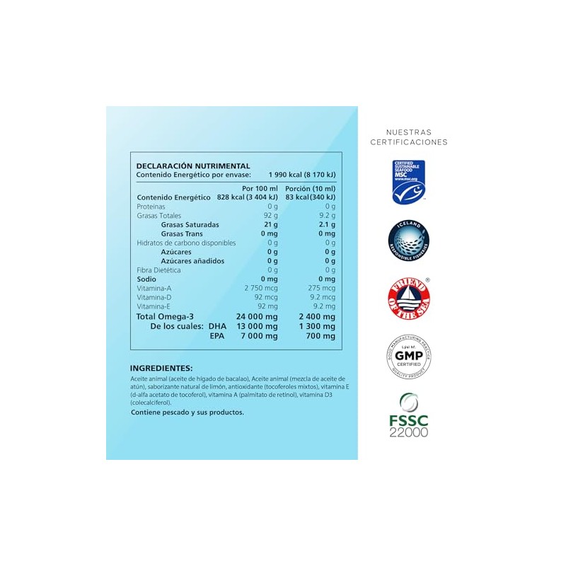LYSI Omega 3 para Niños en Aceite de Bacalao Junior