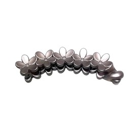No Slip Banana Clip Flower Matte Black (Smoky Beige)