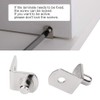 6mm L-Shaped Support Shelf Bracket Pegs with Hole, Polished Nickel