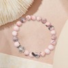 Cunegra Turtle Gifts for Women, Pink Zebra Stone Turtle Bracelet