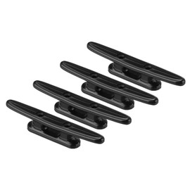 PATIKIL 4 Inch Nylon Boat Dock Cleat, Pack of 4, Kayak, Small Rope Cleat, Dock for Marine Deck, Boats, Canoes, Kayaks, Decoration, Black