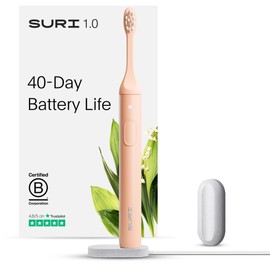 SURI 1.0 Sonic Electric Toothbrush | 1 Month+ Battery | Designed in California | Electric Toothbrush for Adults | Travel Toothbrushes | Tooth Brush | Pink