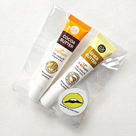 2 Pack Bundle of 1 Shea Butter Lip Therapy and 1 Cocoa Butter Lip Therapy for Moisturizing, Soothing and Nourishing your Dry and Chapped Lips