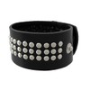 Black Vinyl Wristband with Small Chrome Studs