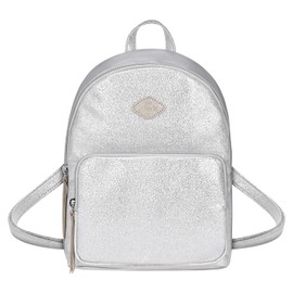 GM LIKKIE Glitter Fashion Backpack, Sequin Small Backpack, Mini Backpack for Women (Silver)