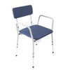 NRS Compact Dovedale Commode with Seat & Backrest, Medium, Modern