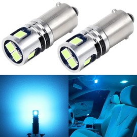 PHINLION BA9S 57 LED Light Bulb Ice Blue Super Bright 53 1815 1889 1891 1895 T4W H5W H10W 12V Non Polarity LED Bulbs for Car Interior Map Reading Courtesy Glove Box Dash Instrument Panel Light
