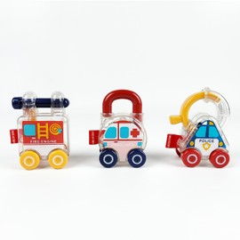 Generic Baby Montessori Educational Science Kits, Lock and Key Car Toys， for 18+ Months Preschool Children, Toddler Travel Toys Sensory Fine Motor Skills, Gift for Boys Girls