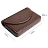 Ocadux Cofee Leather Business Card Holder Case for Men or