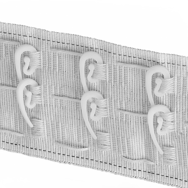 Plastic Curtain Hooks,100 Piece White Plastic Curtain Accessories Hook for