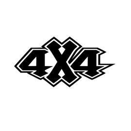 4x4 Off Road Vinyl Decal Sticker Design #2 for Cars Trucks Vans SUV Bumper Off-Road (3" x 1.5", White Glossy)