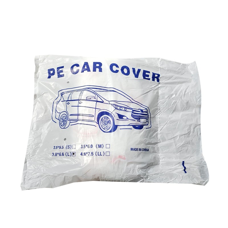 Vroelos 12.5'x21.5' Clear Plastic Disposable Car Protective Cover, Temporary Universal