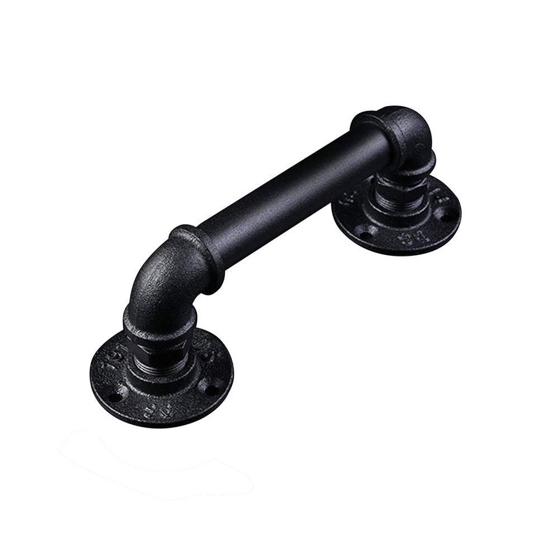 Retro Door Handle for Barn Door Furniture Fittings, Black Door