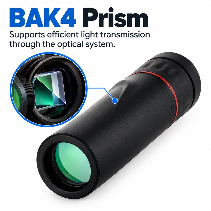 Portable Monocular Telescope for Outdoor Viewing – BAK4 Prism with