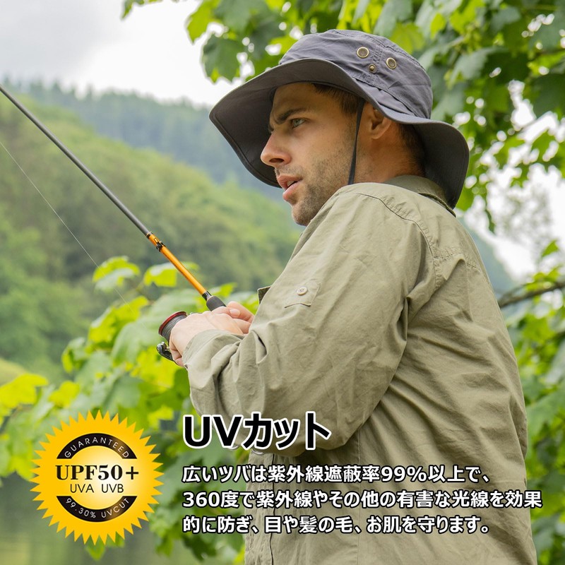 Siggi Safari Hat, Mesh Adventure Hat, Removable, Chin Strap, Foldable,