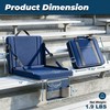 Stadium Seats with Back Support, Portable Folding Bleacher Chairs with