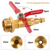 Hotop Brass Winterize Blowout Adapter with 1/4 Inch Quick Connect