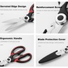 Poultry Scissors, Kitchen Scissors, Stainless Steel, Multi-Purpose Household Scissors, Scissors