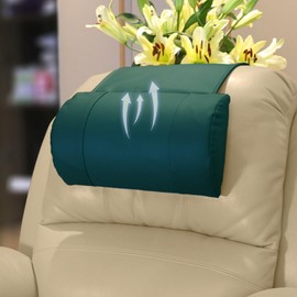 AmazeCov Recliner Pillow Breathable Perforated Leather with Adjustable Non-Slip Memory Foam, Ultimate Neck & Head Support for Home, Office, & Travel,Teal