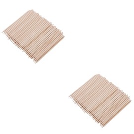 Beavorty 200pcs Sticks for Nail Art Multi-functional Cuticle Removers Hard Wood Essential Manicure Tools for Fingernails and Toenails